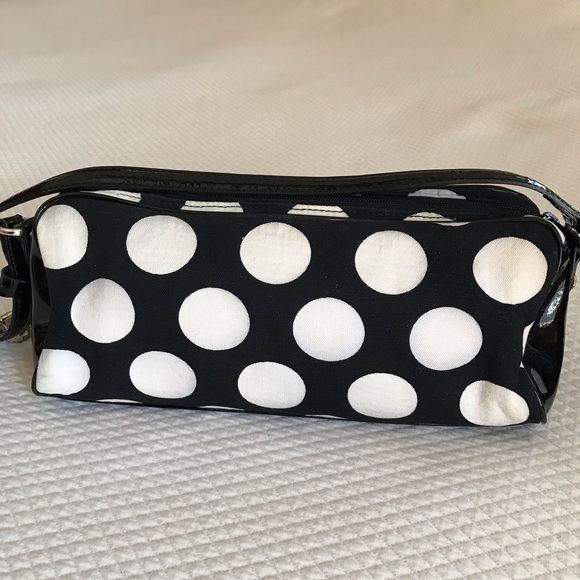 Brighton black and white polka dot baguette bag - Picture 2 of 9
